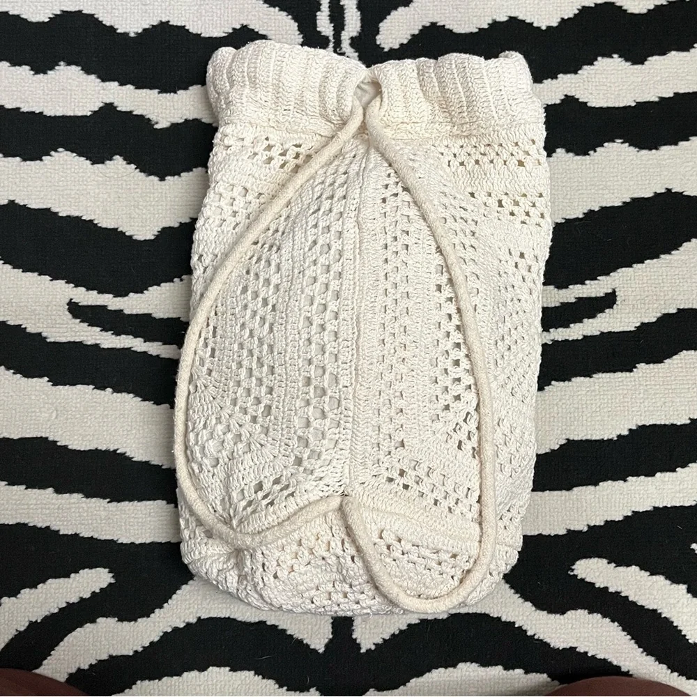 Boho Crochet Granny Square Bucket Bag